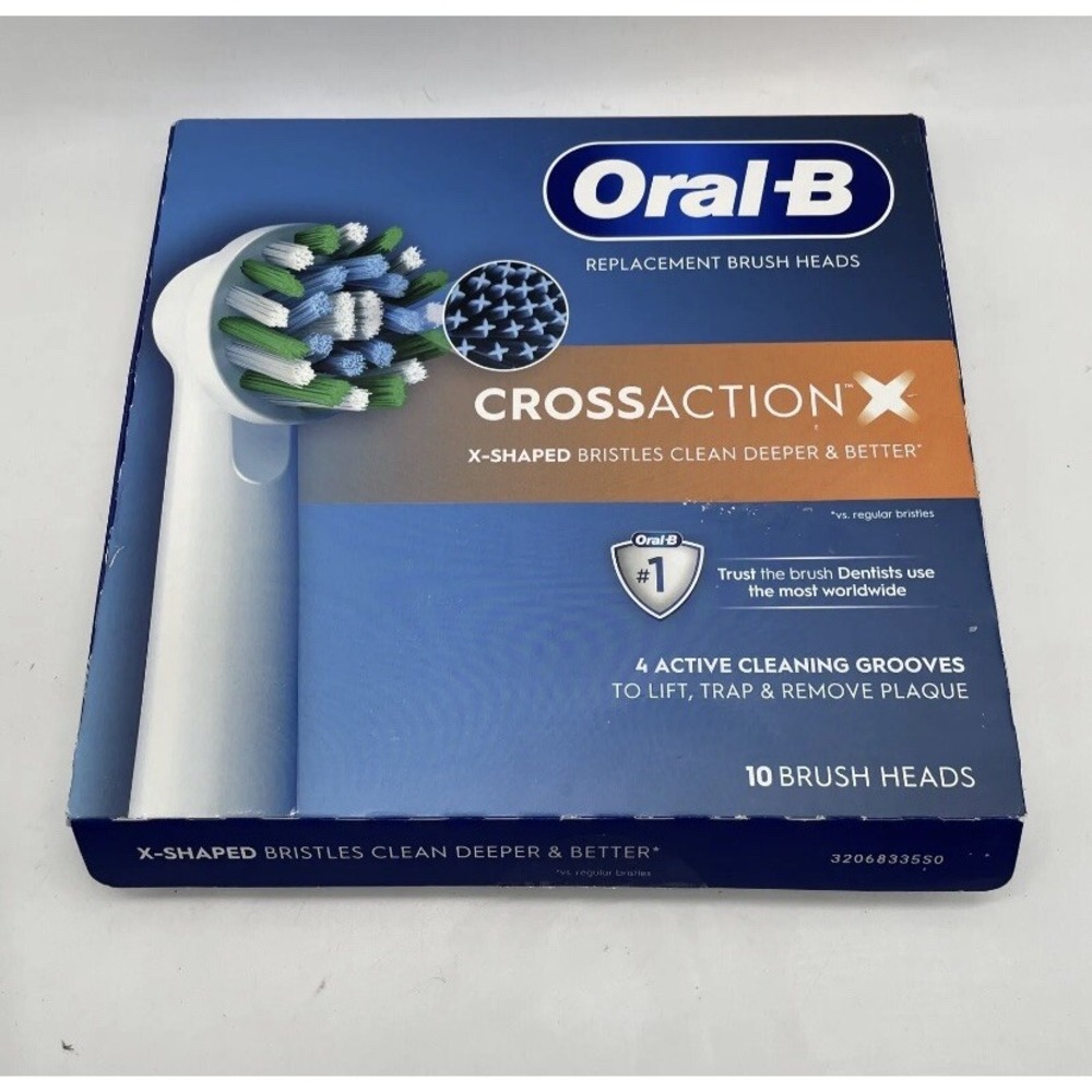 NEW Oral-B Cross Action Clean Maximiser Replacement Electric Brush Heads 10pcs
